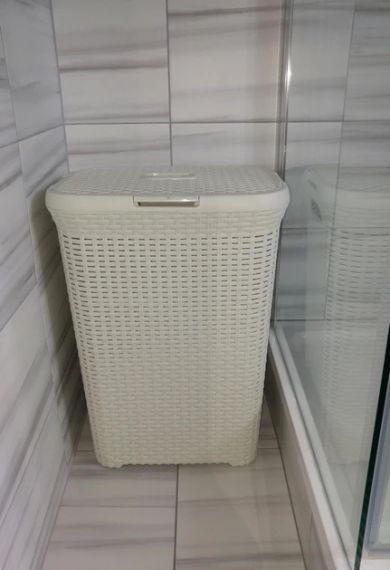 Кошик для білизни пластиковий Curver Natural Style 60 л 00707 кремовий, міцний і зручний | Зображення 7
