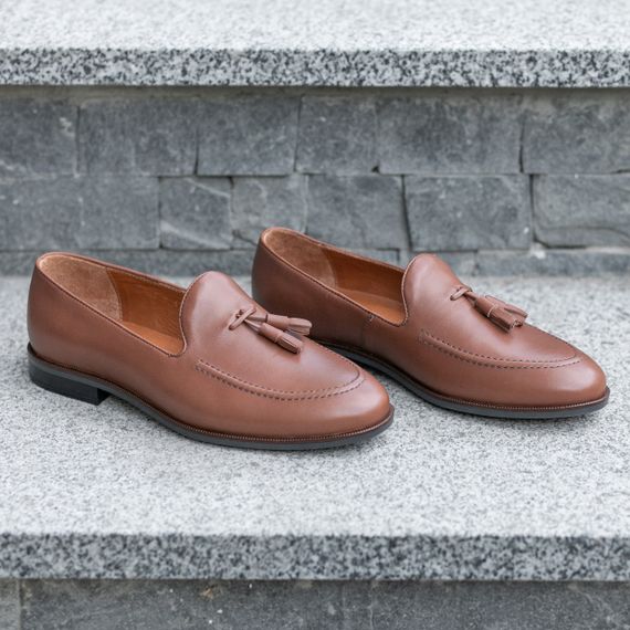 Світлі чоловічі туфлі лофери Ikos 44  розмір | Зображення 1