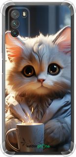Чохол на Xiaomi Poco M3 Білий кіт "5646sp-2200-2448"