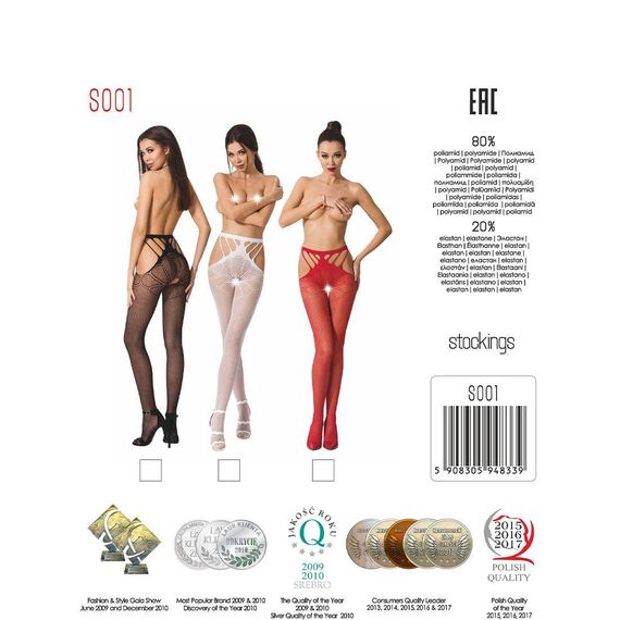 Еротичні колготки-бодістокінг Passion S001 black,, з доступом та з відкритими стегнами, S/M/L | Зображення 6