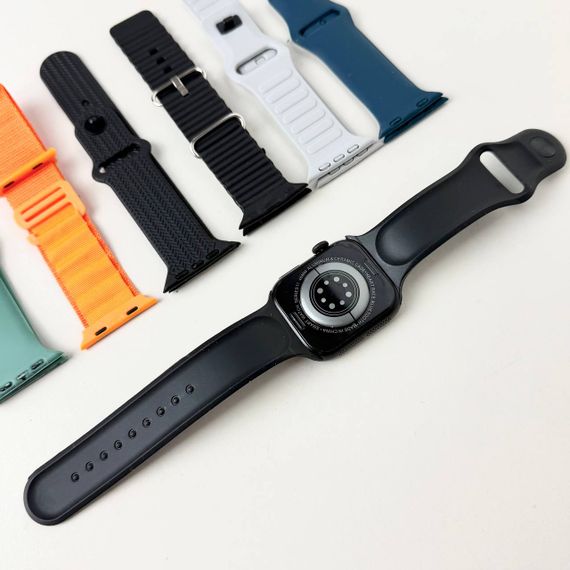Комплект S1000 Pro Max - Smart Watch / Air Pro 2 / 7 ремінців (Чорний) | Зображення 4