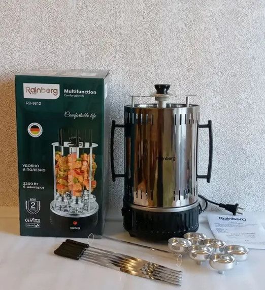 Електрошашличниця Domotec Bbq шашличниця Domotec MS-7781 1000W | Зображення 4