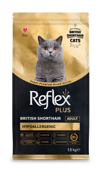 Сухий корм для котів породи британська короткошерста Reflex Plus British Shorthair Adult, 1.5 кг | Зображення 1