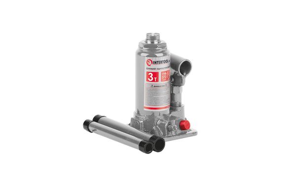 Домкрат гидравлический Intertool - 3 т х 350 мм одноштоковый (в кейсе) (GT0052)