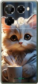 Чохол на Infinix Note 40 Pro+ 5G Білий кіт "5646u-3801-2448"