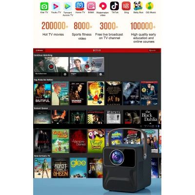SMART проектор HD(1280*720) на ANDROID портативный XPRO PANOPLUS SOUNDBOX BLACK(4000 lumen) с подключением к iOS и Android для офиса, домашнего кинотеатра и проведения презентаций + Аэромышь в комплекте (L5G825_3899) | Зображення 2