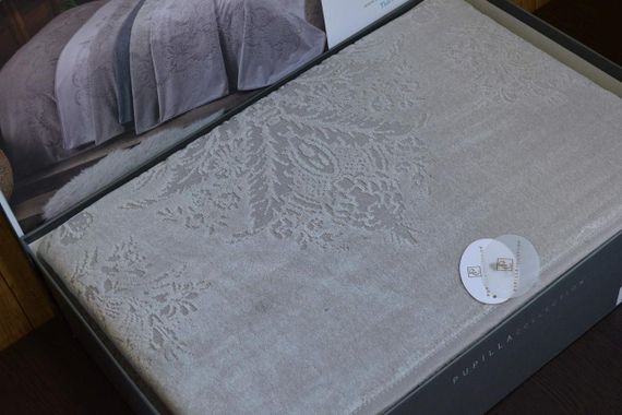 Махровое покрывало Pupilla 220 х 240 см Violet K.Bej | Зображення 3