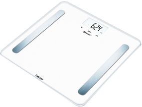 Ваги підлогові Beurer , 180кг, 2хААА в комплекті, скло, білий (BF_600_PURE_WHITE)
