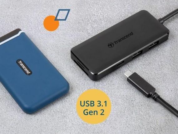 Хаб Transcend USB Type-C HUB 6 ports microSD/SD Black (TS-HUB5C) | Зображення 6