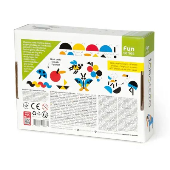 Деревянная игра "Фигурная мозаика" Igroteco 900071, 30 элементов | Зображення 5