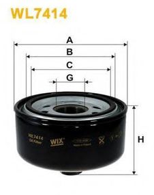 Фільтр масляний двигуна VW LT28 WL7414OP5742 (вир-во WIX-FILTERS) WIX FILTERS WL7414 на VW LT Mk II c бортовой платформой/ходовая часть (2DC, 2DF, 2DG,