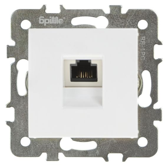 Розетка компьютерная белая RB-1PC