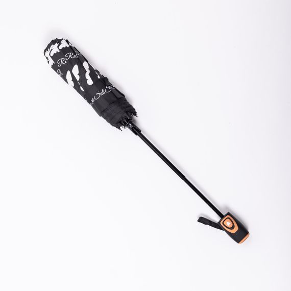 Парасолька напівавтомат з принтом міцна з поліестеру діаметр 97 см Чорна HP-23-2B | Зображення 3