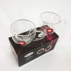 Стеклянная чашка с двойными стенками Con Brio СВ-8908-2, 2шт, Набор чашек с двойным стеклом SO-46