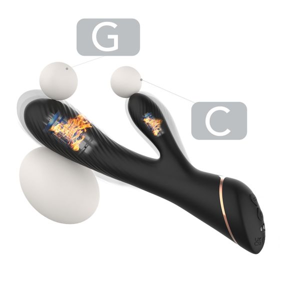 Вібратор Hare Black, 9 vibration functions Sex Aura | Зображення 8
