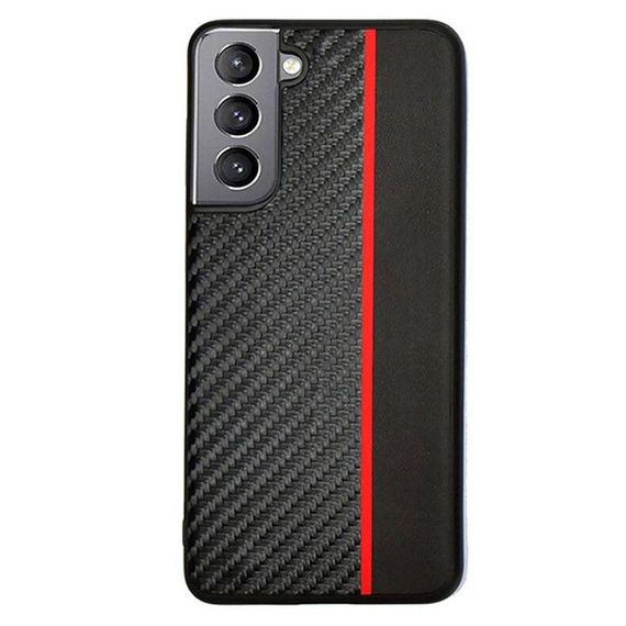 Чохол накладка Primolux CFC для Samsung Galaxy S21 (SM-G991) - Black&Red