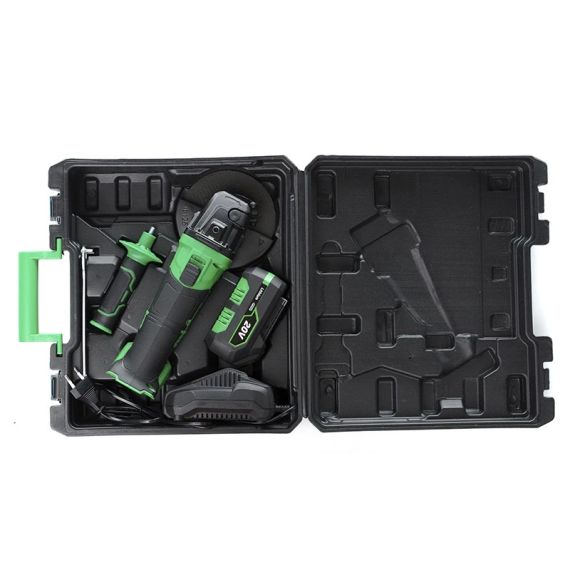 Кутошліфувальна машина (болгарка) APRO 20В, 125мм, 4А, 20AG, 1 АКБ, ЗП, кейс (арт.895100) | Зображення 9