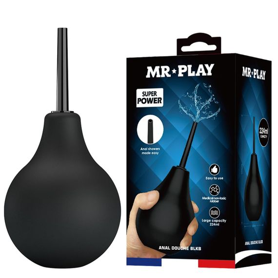 Анальний душ Pretty Love MR PLAY чорний, 224 мл Sex Aura