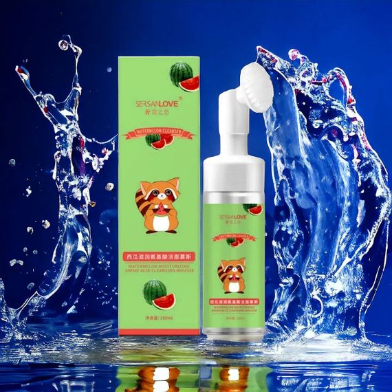Пінка-мус для вмивання SERSANLOVE Watermelon Amino Acid Cleanser Mousse з екстрактом кавуна 150 мл