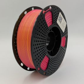 Опт и розн.Двухцветный филамент для 3D-принт. MT PLA+, 1.75 мм, красный-золотой, 1 кг (3DMT-PLA+1.75-01-RG)