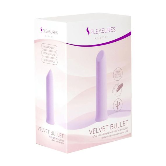 Вибропуля S Pleasures Velvet Bullet Candy Purple Sex Aura | Зображення 2