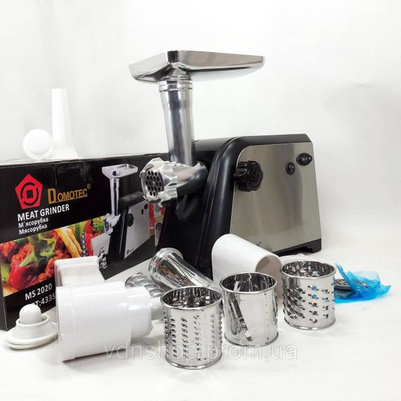 Електрична настільна м'ясорубка з насадками Domotec, М'ясорубка автомат 'з легким чищенням LN-57 | Зображення 7