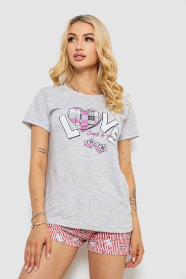 Пижама женская, цвет серый, 243R50716