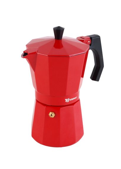 Кофеварка гейзерная алюминиевая Vitrinor Praga 1224245, 300 мл (на 6 чашек), для дома и офиса | Зображення 1