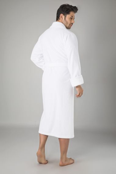 Однотонний махровий халат Nusa 8600, білий 3XL | Зображення 1