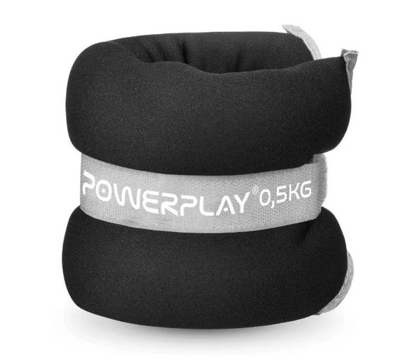 Обважнювачі-манжети для ніг та рук PowerPlay PP-4349 Ankle/Wrist Weights (2 шт*0.5 кг) Чорні (PP_4349_Black_0.5) | Зображення 3