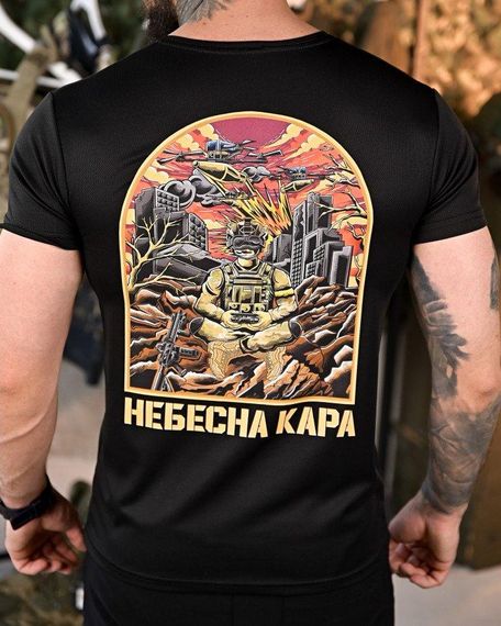 Тактична потоотводна Футболка Небесна кара black ПП7895 | Зображення 3