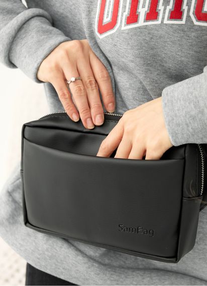 Жіноча сумка бананка Sambag HARVI чорна 24 × 16 × 6 см (88213001) | Зображення 4