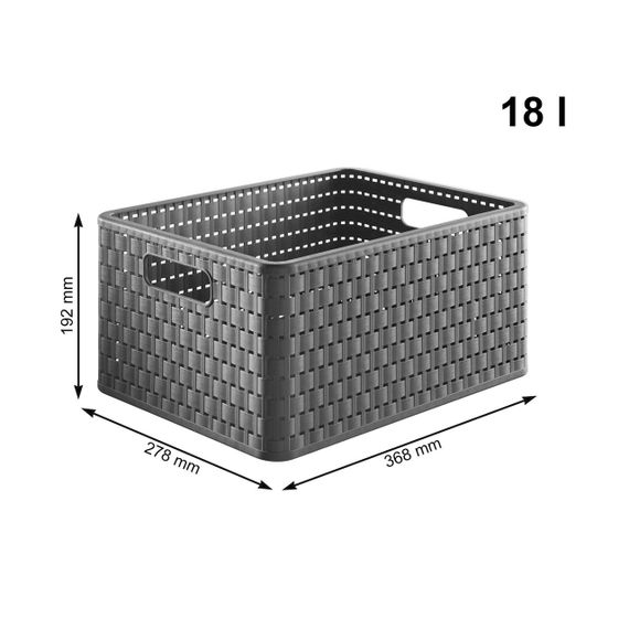 Комод пластиковий на 3 ящики Rotho (Рото) Country (11654) Сірий | Зображення 3