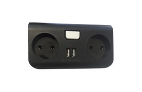 Колодка двойник линейный с 2 USB 1A Ny95000916