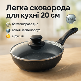Сковороды с покрытием от пригорания UNIQUE, Сковорода алюминиевая углубленная, Сковорода гриль удобная XJ-51