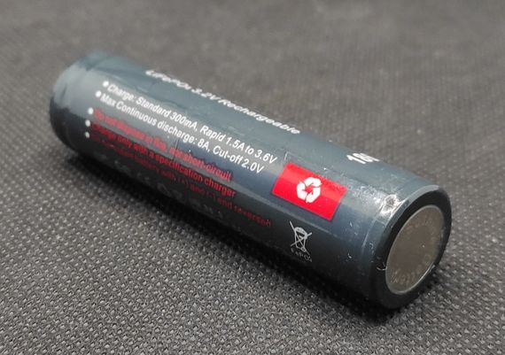 Аккумулятор Soshine 18650  3,2V 1800mAh Li-Fe  с защитой (1шт.) | Зображення 2