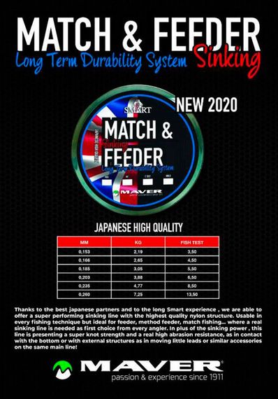 Леска Smart Match&Feeder Sinking 150m 0.203mm 3.88kg | Зображення 1