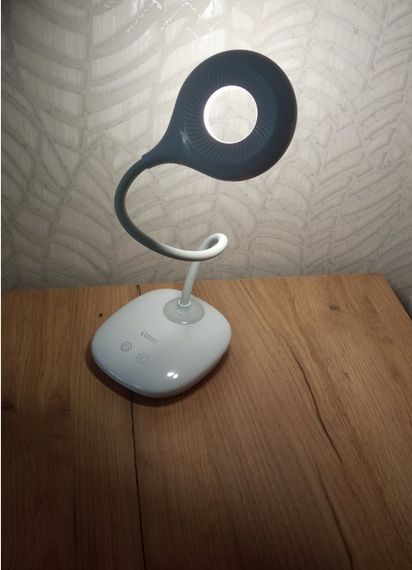 Настольный аккумуляторный светодиодный светильник Luxel TL-04W, 6 Вт, USB, ночник, белый | Зображення 5