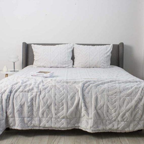Покрывало евро ТЕП SOFT ANGORA 4-04886_34647 240х260 см светло-серый