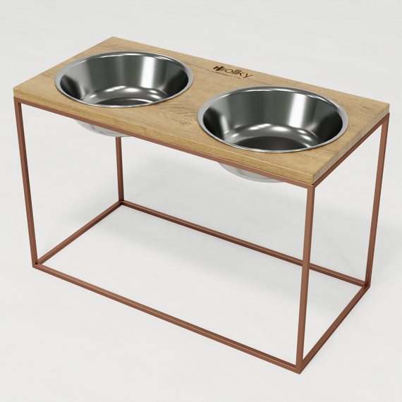 Миски на подставке для очень больших собак Hollky Base XXL40 (2 × 2,8 л) BXXL40-643240-GLNT | Зображення 2