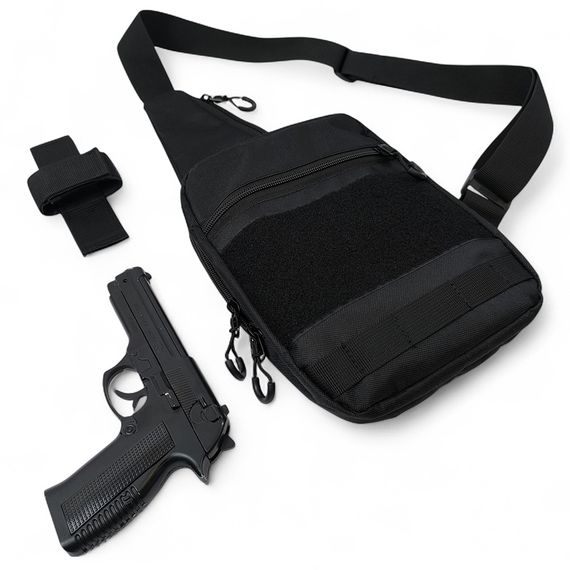 Тактична сумка на плече з кобурою, система MOLLE, патч-панель, Cordura | Зображення 3