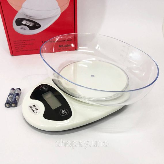 Весы кухонные Matarix MX-404 Электронные С Чашей Кухонные до 7 кг Кухонные весы для взвешивания продуктов | Зображення 7