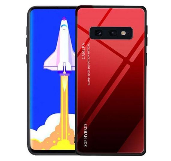 Чохол бампер Primo Gradient Glass для Samsung Galaxy S10e (SM-G970) - Red