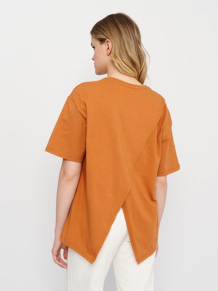 Футболка жіноча з V-подібним вирізом гірчична, 2XL | Зображення 1