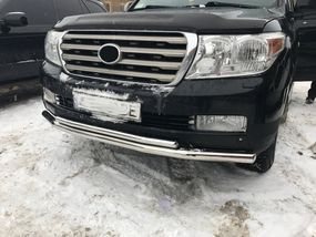 Передня дуга ST014 (2007-2015 нерж.) 70мм на 48мм для Toyota Land Cruiser 200
