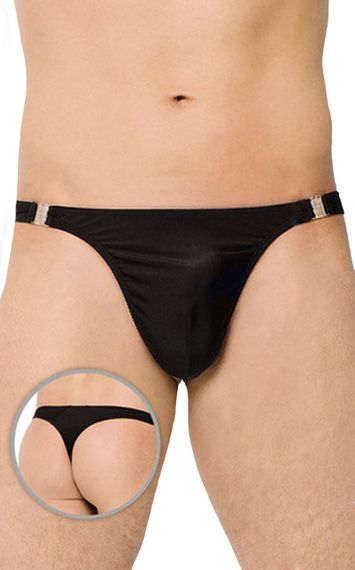 Еротичні чоловічі стрінги Thong 4432 - black XL sexstyle