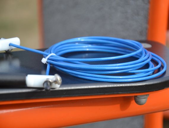 Скакалка скоростная Паверплей 4202 Ultra Speed Rope Синяя (2,9m.) | Зображення 8