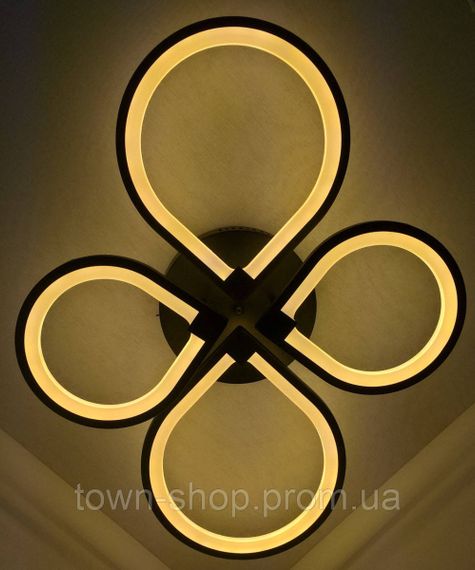 Светодиодная потолочная LED люстра 2288/2+2-bk Черный 13х57х73 см. | Зображення 1