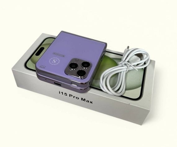 Кнопковий мобільний телефон розкладачка AIEK I15 Max на 4 сім карти Phiolet | Зображення 1