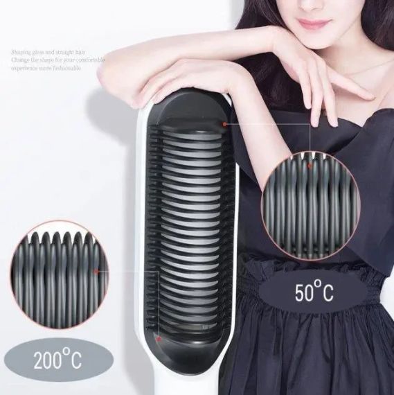 Електрична гребінець-випрямляч Hair Straightener HQT-909 щітка для укладання волосся | Зображення 3